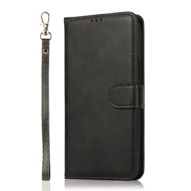Samsung Galaxy S20 FE Compatible Case Cover With Leather Flip Wallet - Black
